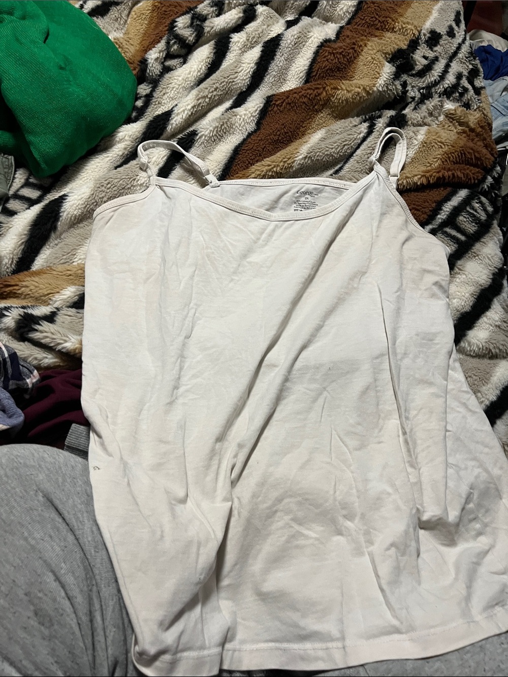 George White Adjustable Spaghetti Strap Camisole